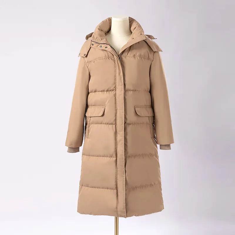 Puffer Long Coat With Detachable Cap