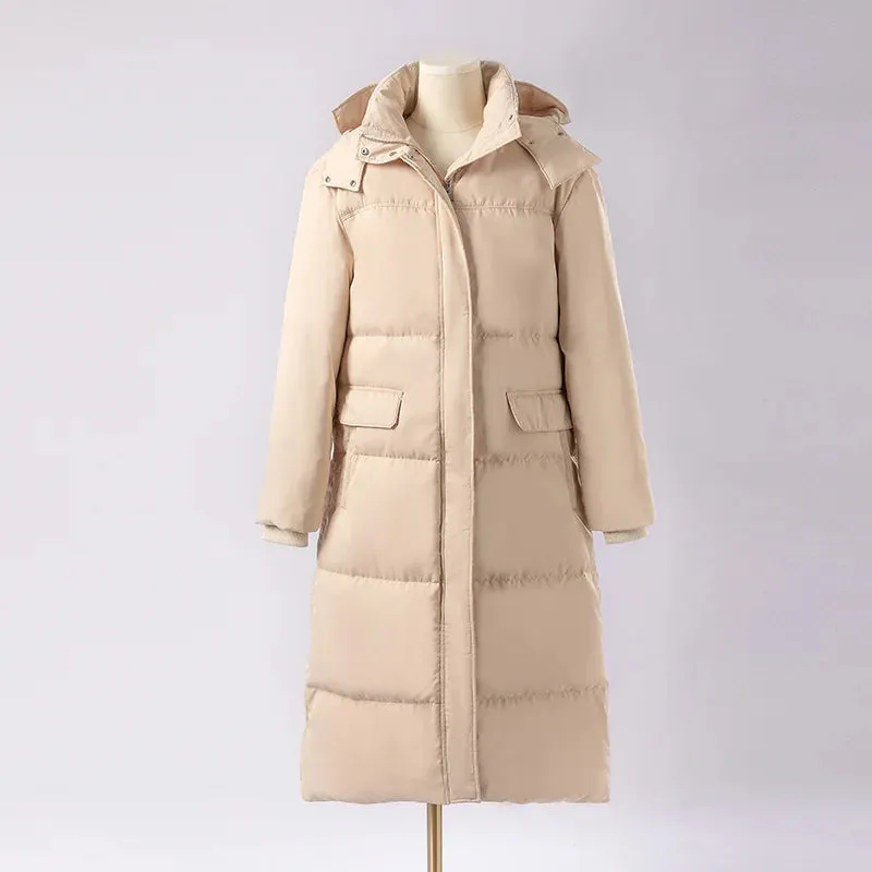 Puffer Long Coat With Detachable Cap