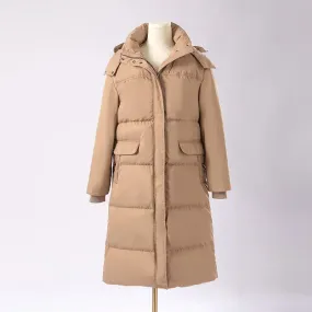 Puffer Long Coat With Detachable Cap