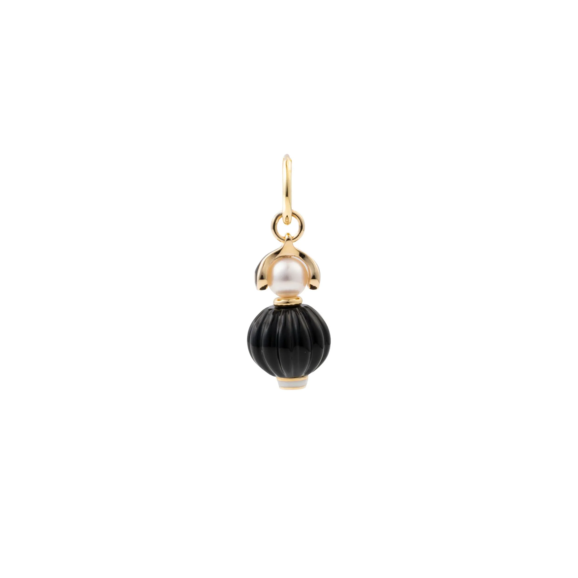 "Bird of Paradise" Onyx Charm Earring