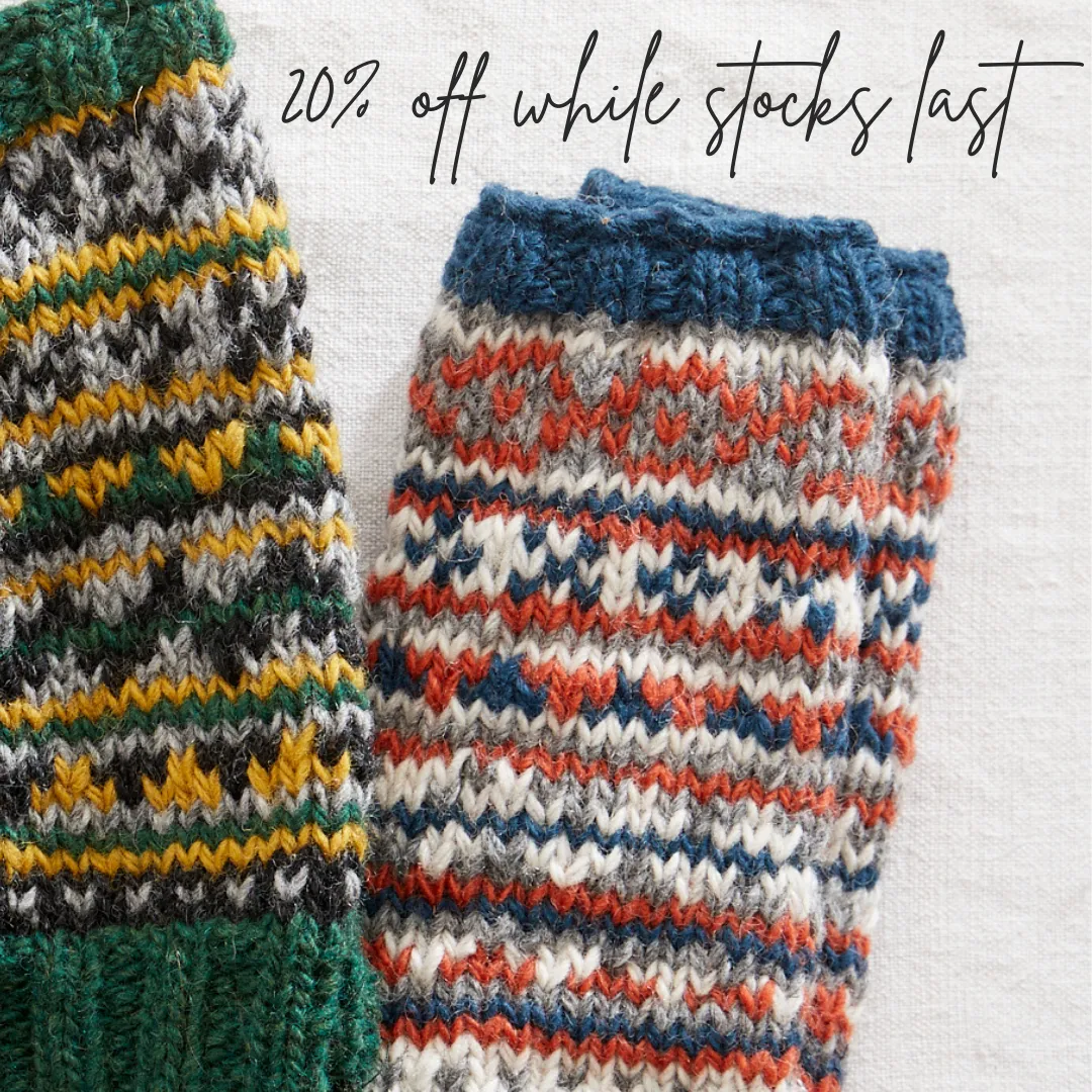 RAJA Fair Isle Lined Wool Wristwarmers (WS)