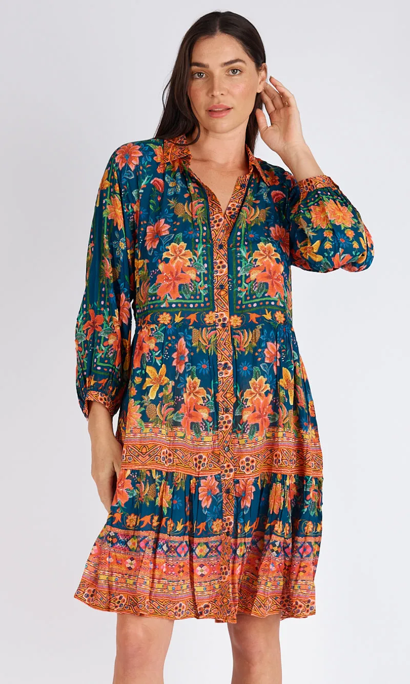 Rayon Modal Tiered Dress Miller, More Colours