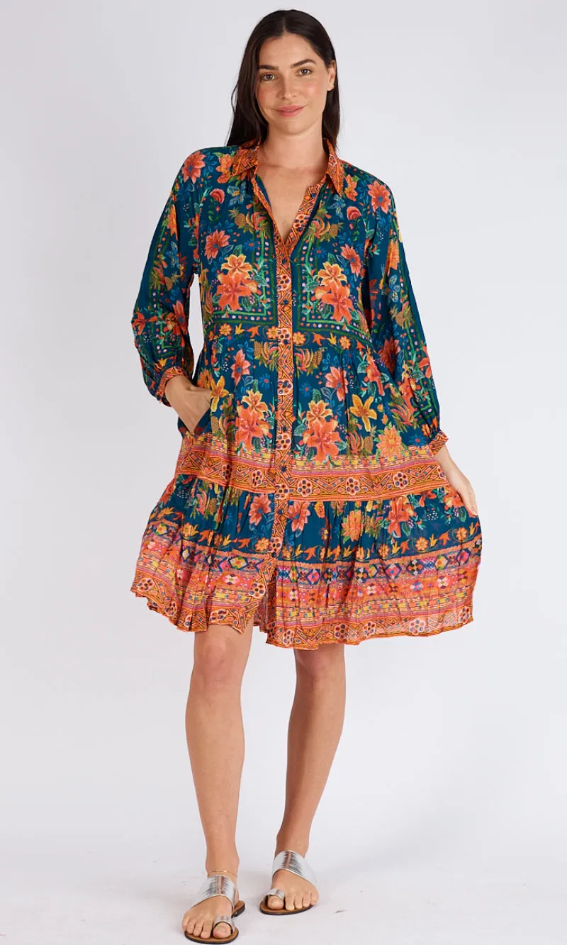 Rayon Modal Tiered Dress Miller, More Colours