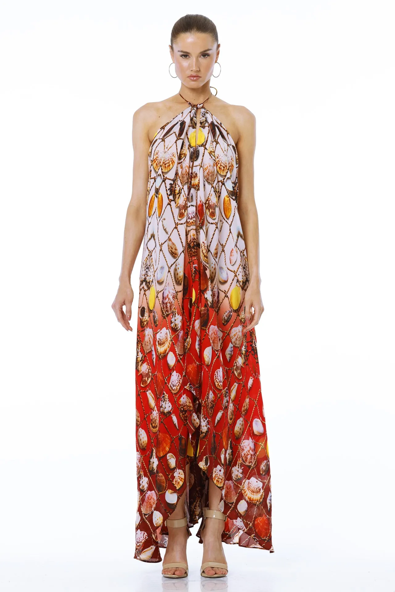 Red Beach Maxi Dress