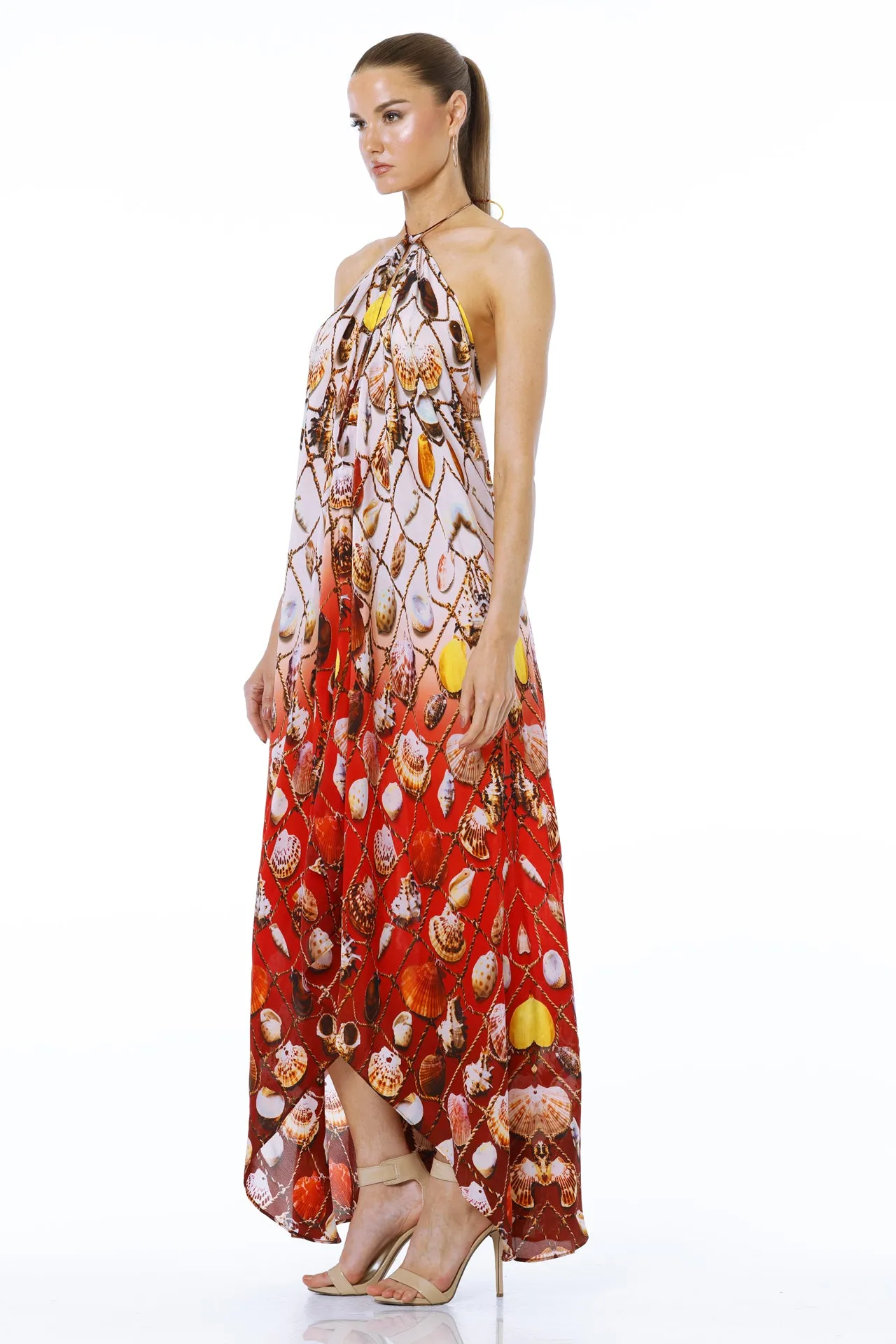 Red Beach Maxi Dress