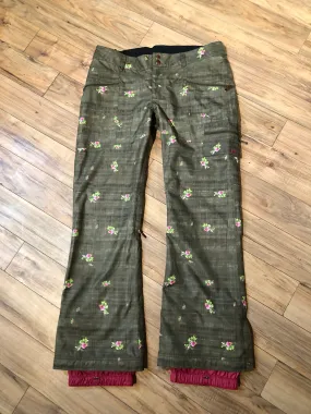 Roxy Floral Design Ski Pants, Size XL, 38”x33”