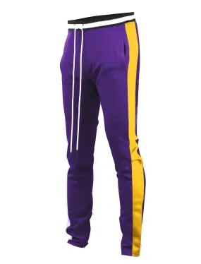 S41700-Slim Track Pants (PURPLE/GD)
