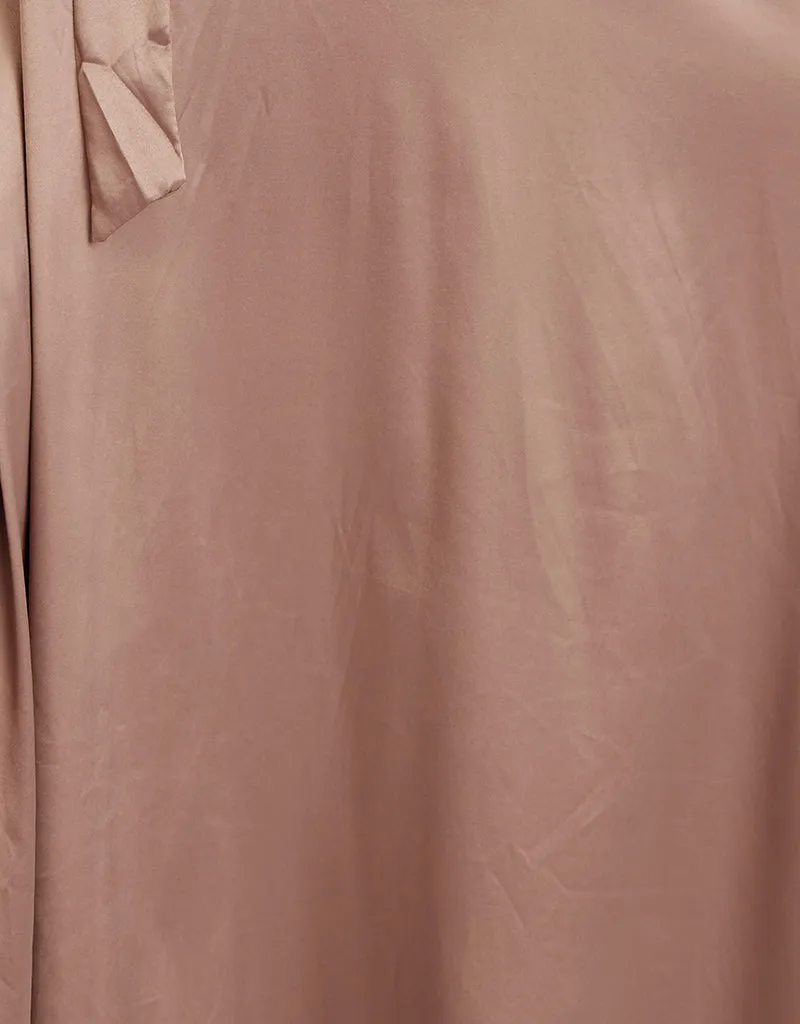 Satin Crossover Maxi Dress