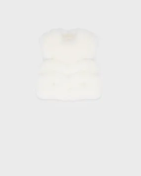 Short gilet in fox fur