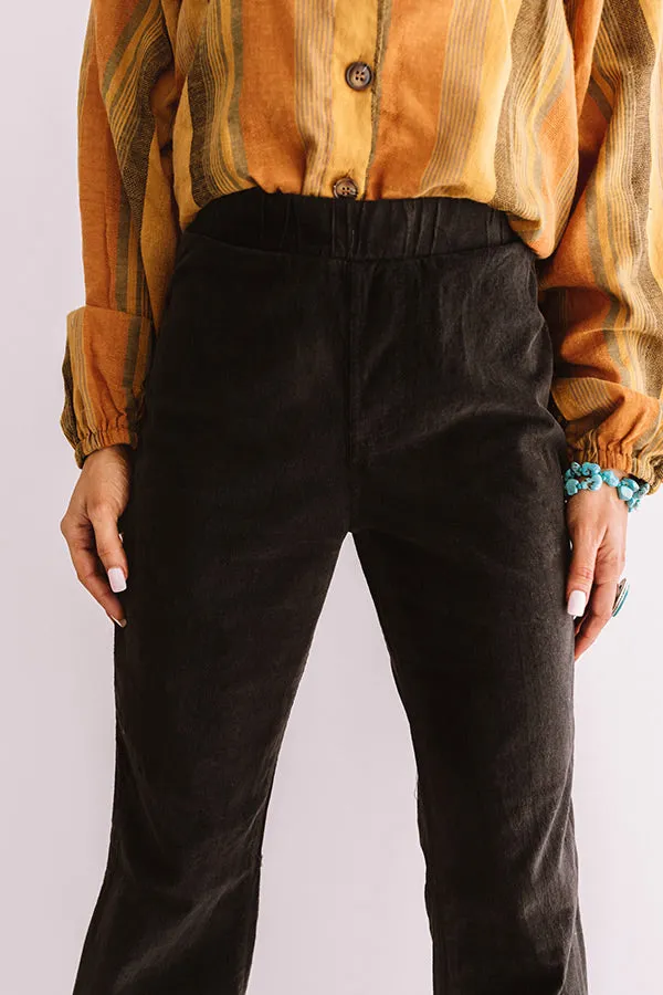 Show Me Off High Waist Flares In Black