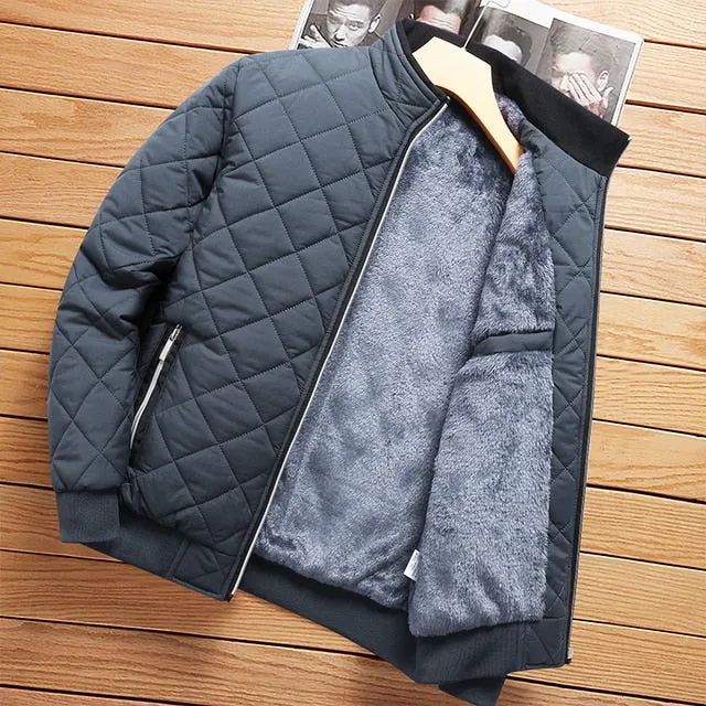 Stand Collar Solid Acetate Parka