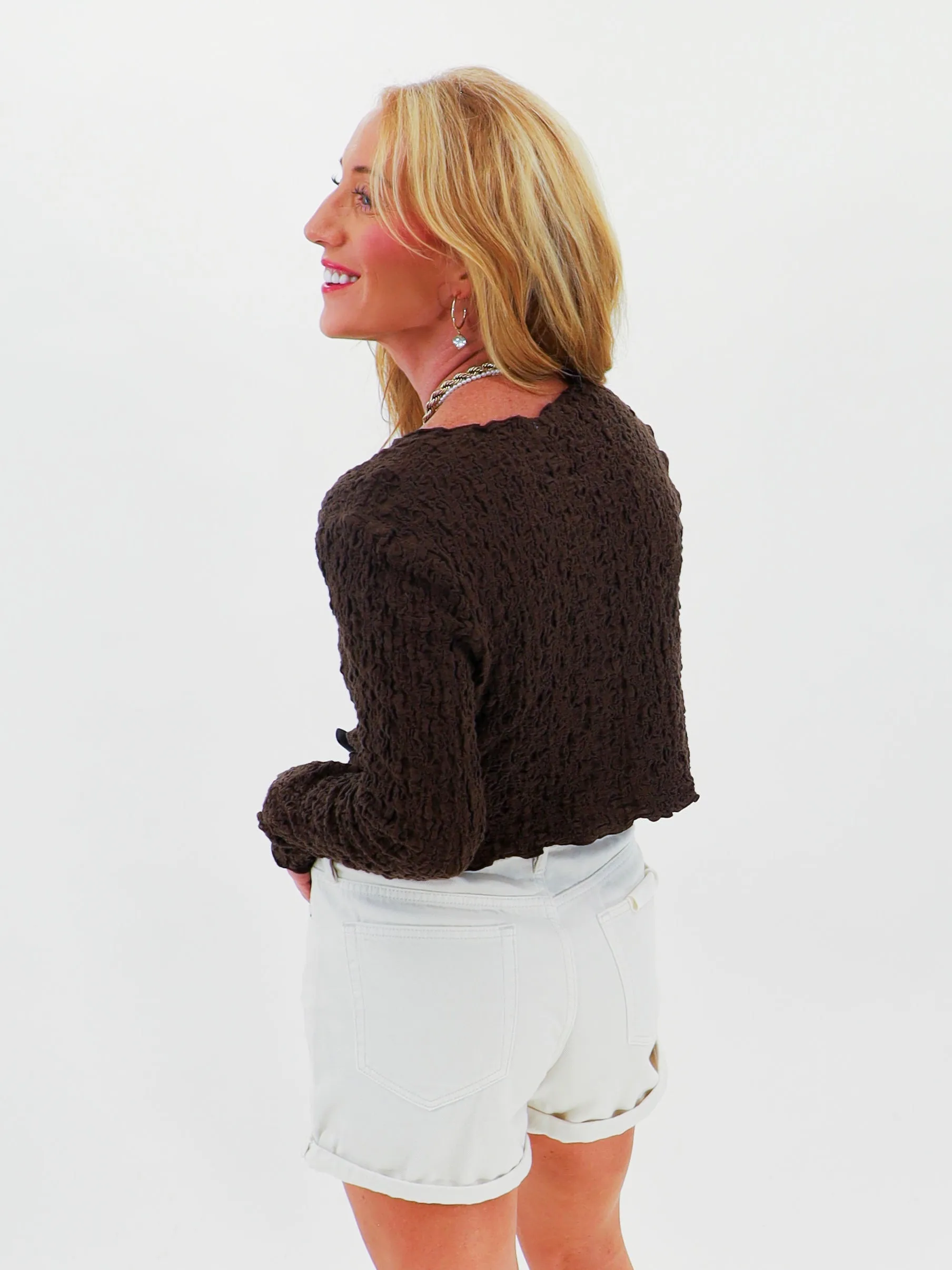 The Clair Top In Brown