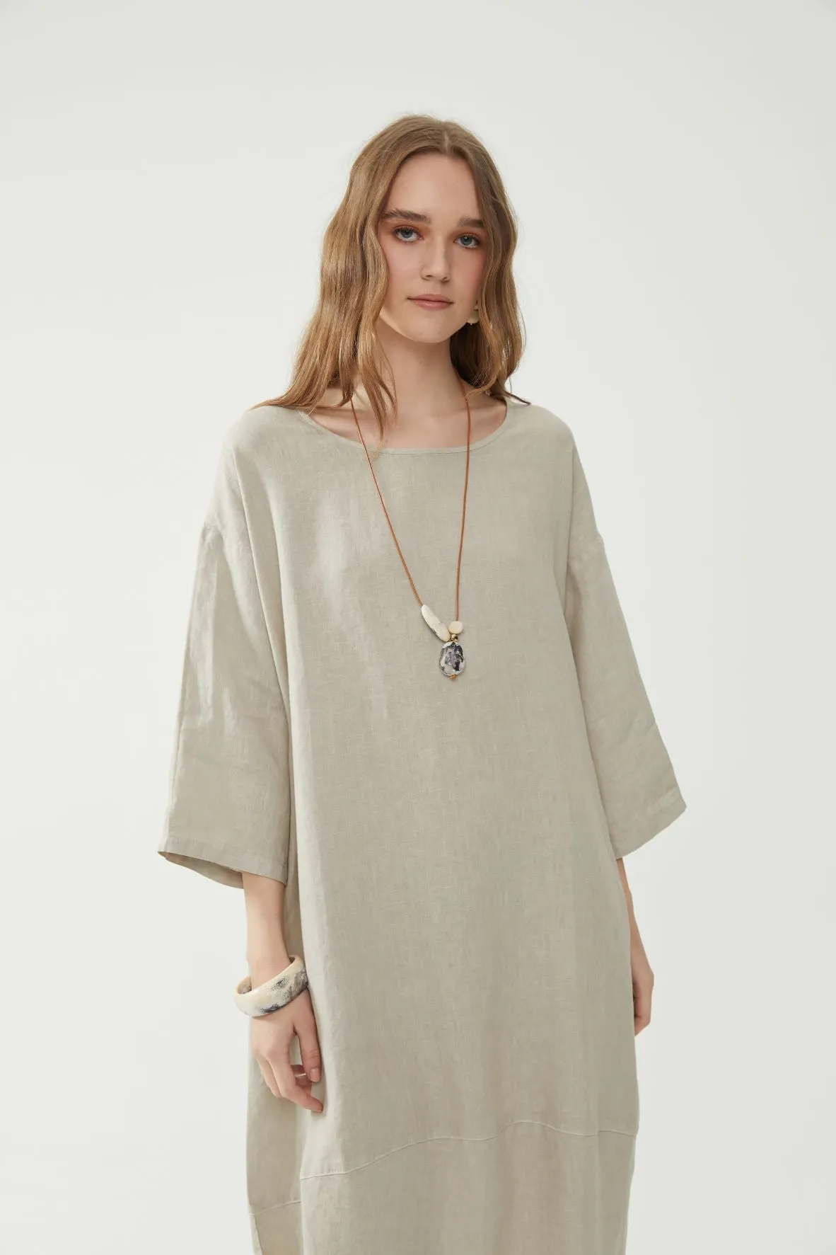 Tulip Dress Beige