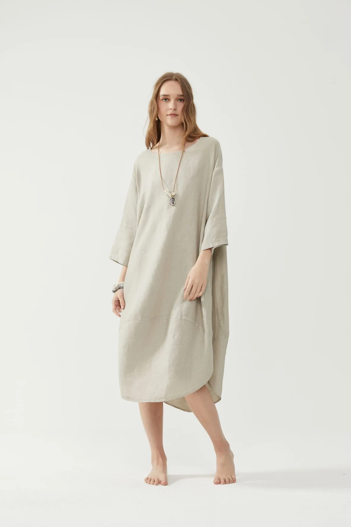 Tulip Dress Beige