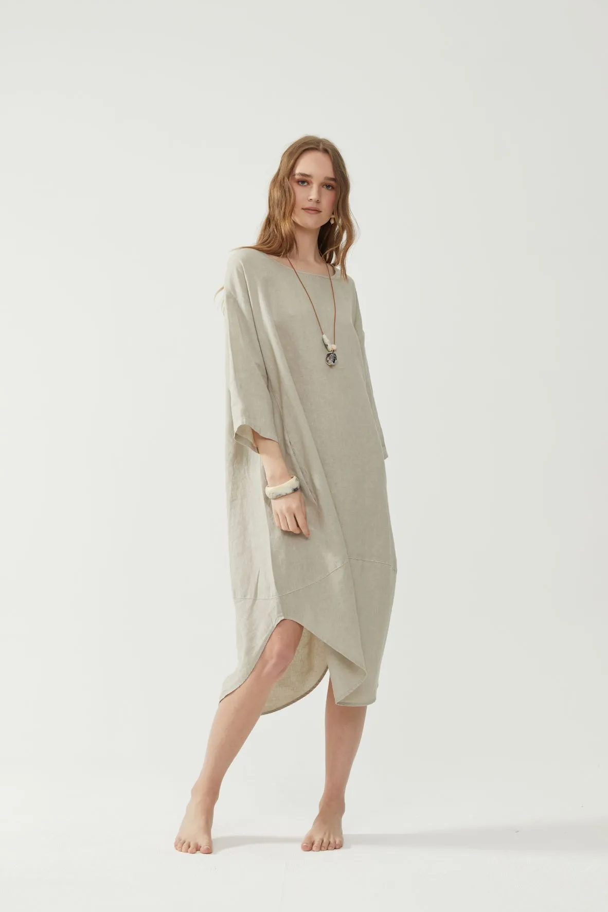 Tulip Dress Beige