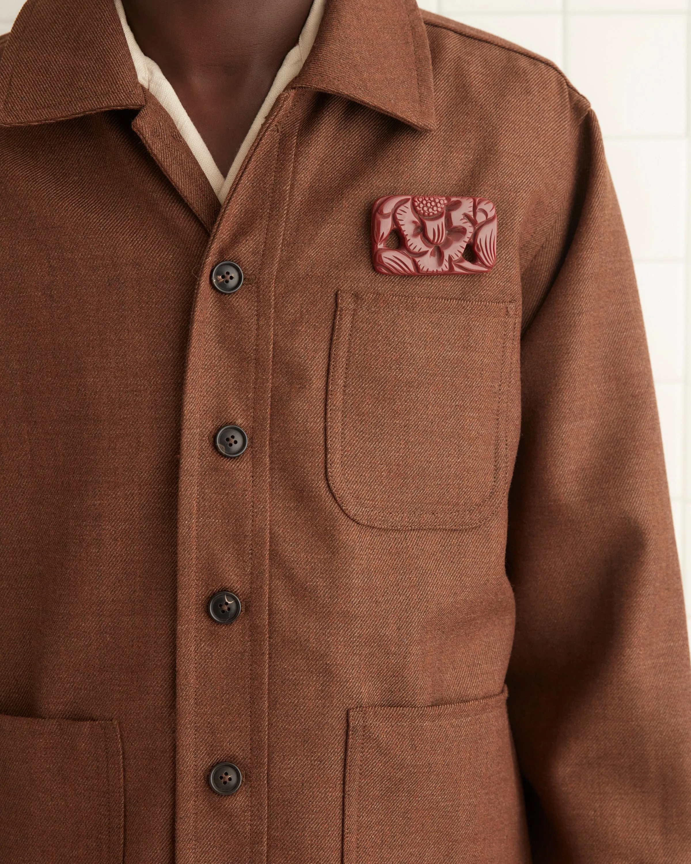 Twill Franck Jacket - Brown
