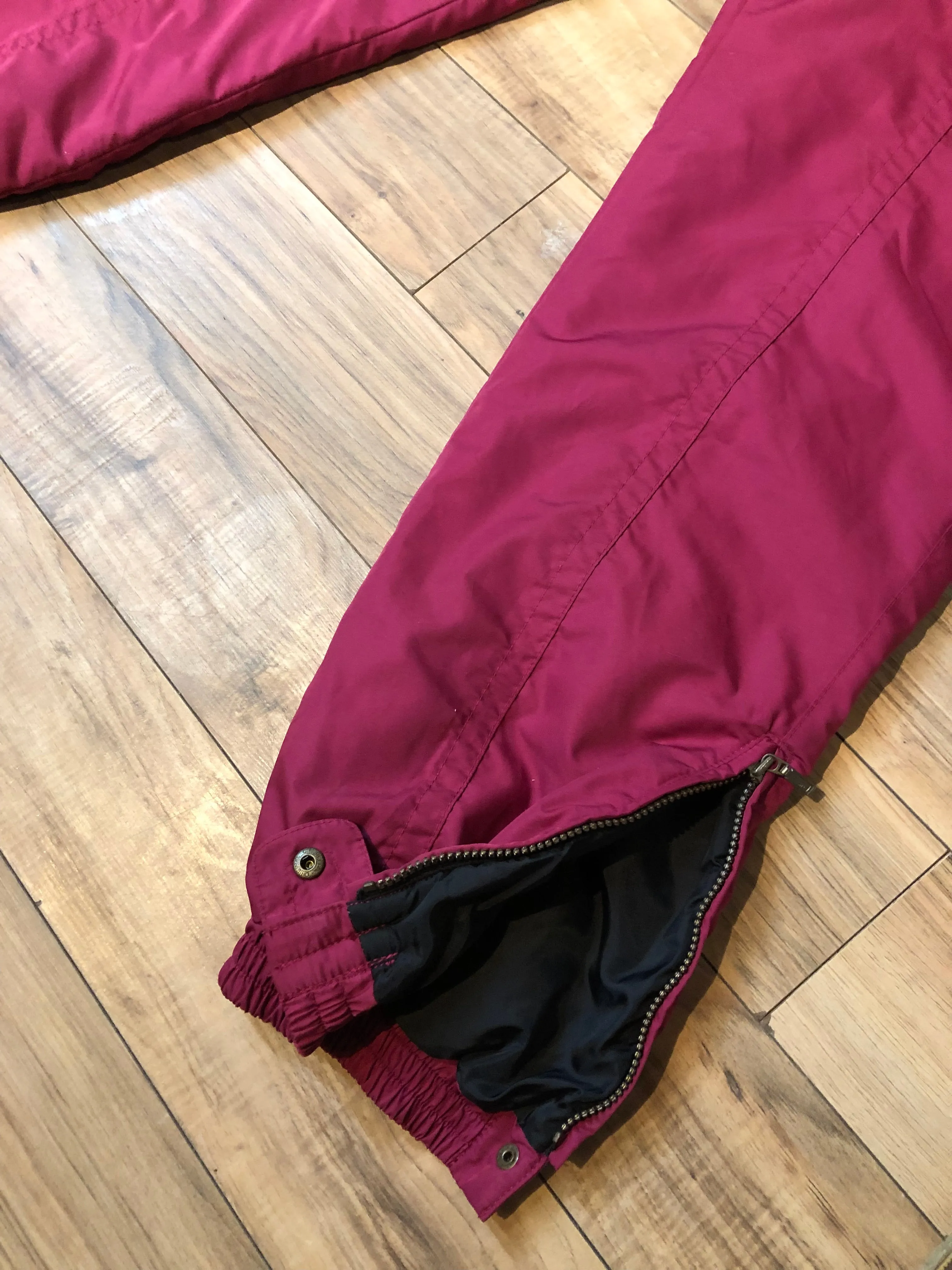 Vintage Olympic 1980’s Collini Pink Two Piece Ski Suit, Size 12